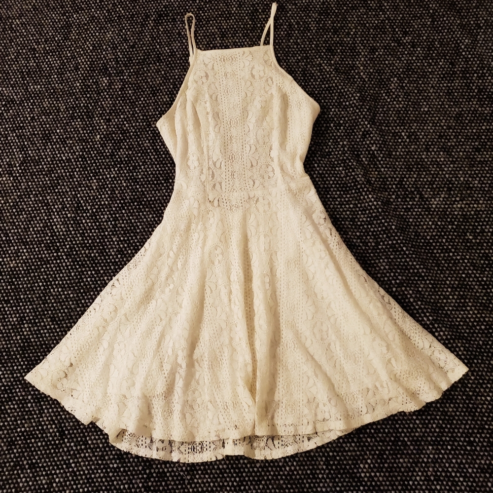 AE lace up back dress